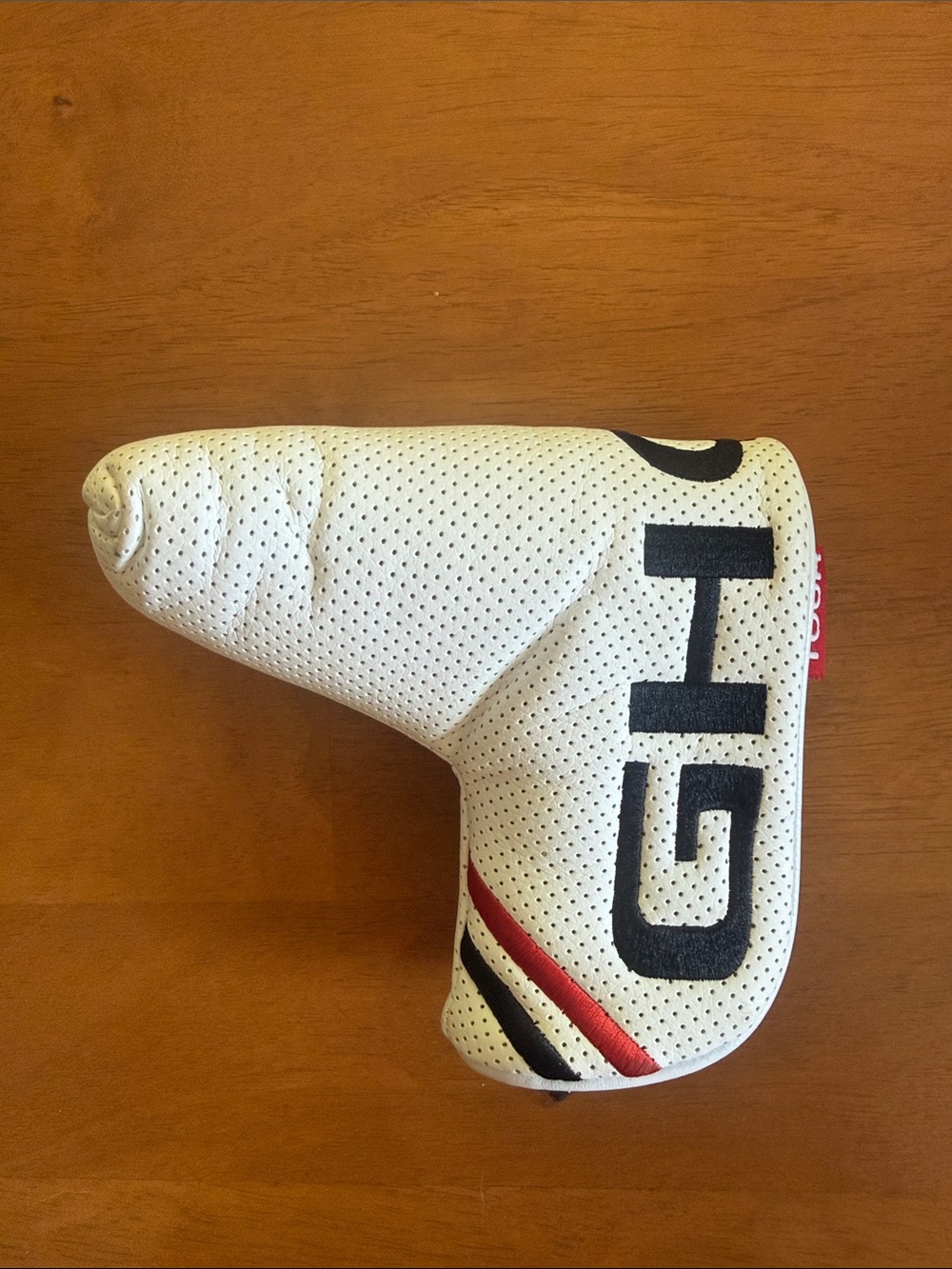 TaylorMade Ghost White Putter Headcover with Black and Red Accents